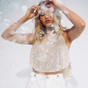 UO Sequin Swing Tank Top